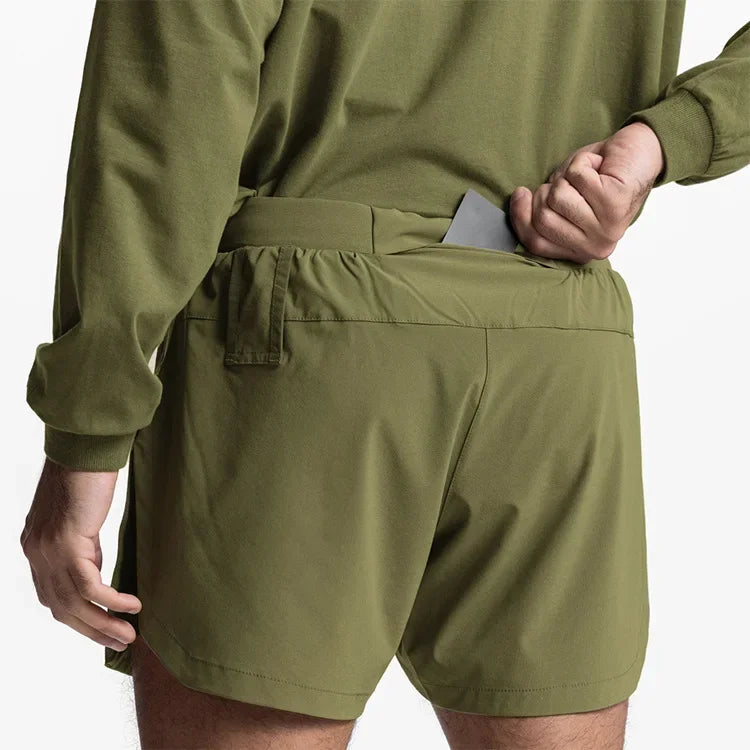Mens Gym 2 in 1 Jogger Sport Short Pants Man Quick Dry Running Workout Basketball Shorts Male Gym Fitness Sweatpant Bottoms