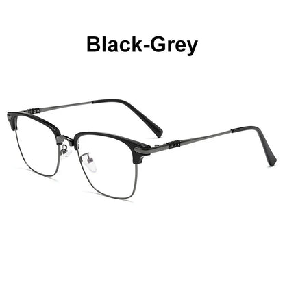Classic Men's Square Frames Personalized Business Blue Light Blocking Can Be Customized Reading Glasses Myopic K002