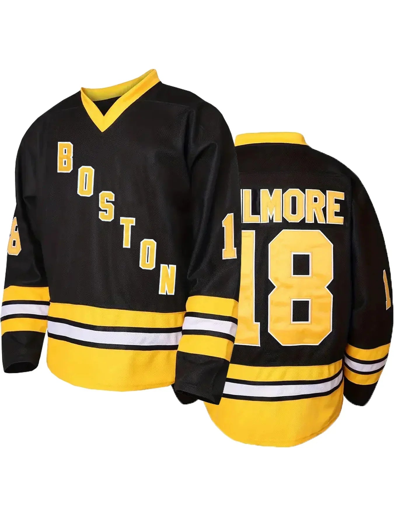 Men's #18 Happy Gilmore 1996 Movie Adam Sandler lce Hockey Jersey Stitched