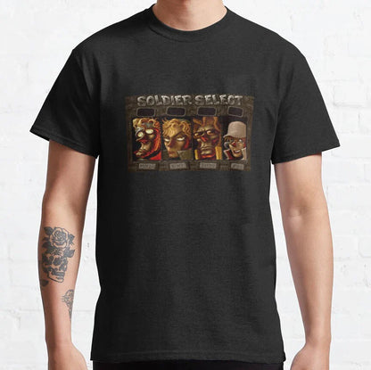 Metal Slug Pixel Fan pixel art arcade game retro gamer video games Men's shirt Cotton Tees Short Sleeve T Shirt Printed Clothing