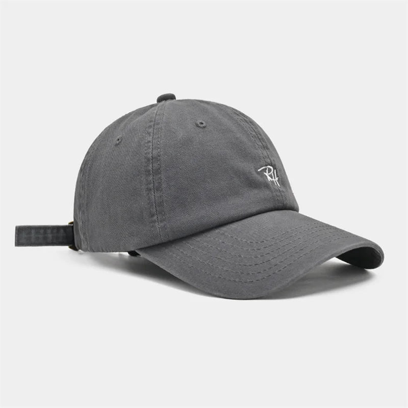 Unisex RH Letter Embroidery Baseball Cap Men Women Summer Casual Hat Outdoor Shade Adjustable Hip Hop Streetwear Trucker Hats