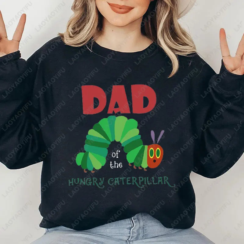 The Very Hungry Caterpillar Sweatshirt Cute Fnny Hungry Caterpillar Bookish Pullovers Man Women Retro Trend Cool Street Hoodies