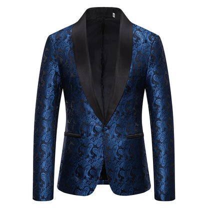 2026 New Men's Red Cashew Flower Blazer, Wedding Party Dress Jacket, White Blue Black Brands Blazers Coat, S M L XL XXL