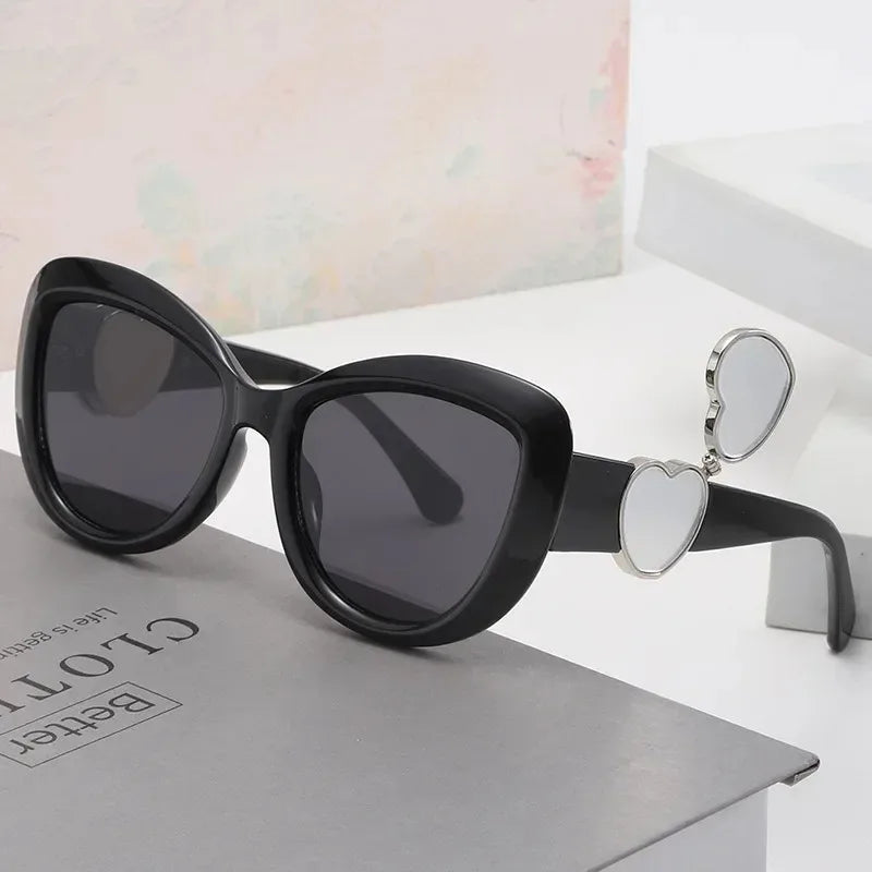 2025 New Trendy Fashion Cat Eye Women Sunglasses Oversized Oval Sun Glasses Ladies UV400 High Quality Light Luxury Sunshade