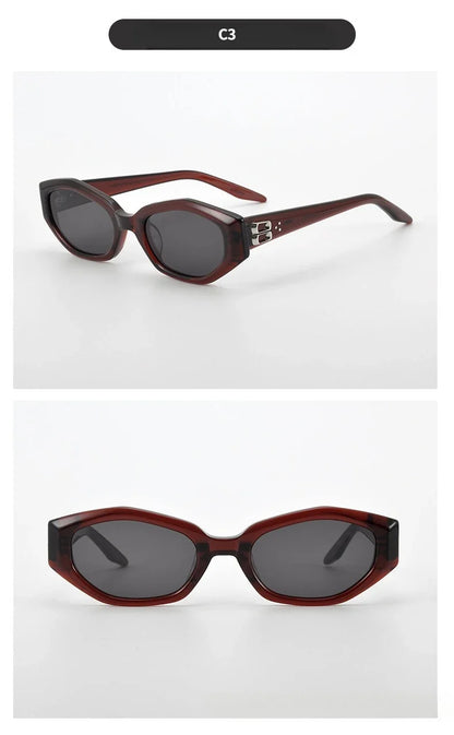 Fashion Cat Eye Retro Men Sunglasses High Quality Acetate UV400 Protection Top Brand Women Sunglasses Support Custom Lenses