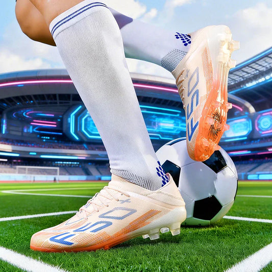 New Men Football Boots Match Cleats High-quality Futsal Indoor Sneakers Non-Slip Grass Soccer Shoes Hot-selling High-top Outdoor