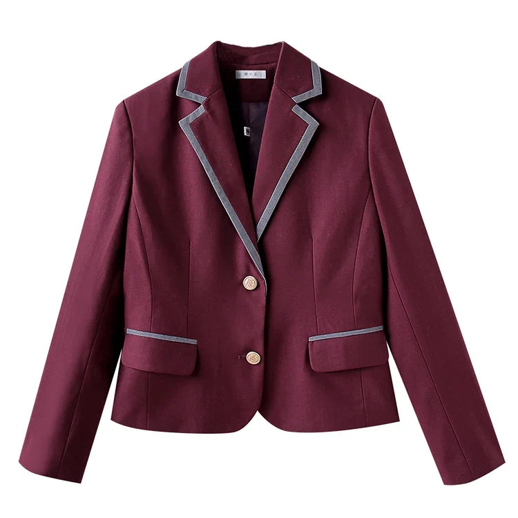 Korean Sle Student orm Jaet Briti College Wind Long Sve Button up Polyester Casual Wear for Men And Women