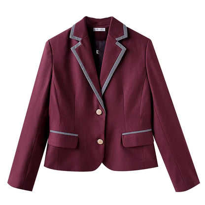 Korean Sle Student orm Jaet Briti College Wind Long Sve Button up Polyester Casual Wear for Men And Women