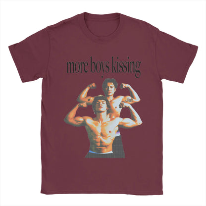 Mens T Shirt More Boy Kissing T-Shirts Hip Hop Heated Rivalry Beach Tee Shirt Y2K Basic Print Cotton Clothes Gift Idea