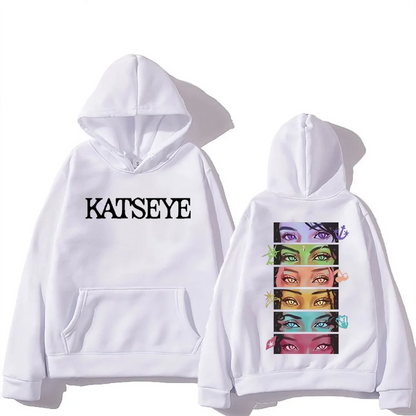 Korean Girl Group KATSEYE Graphics Hoodie Men Women's 2025 Manga Style vintage Fashion streetwear Long Sleeve Fleece Sweatshirts
