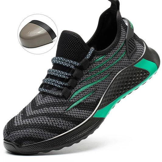 Steel Toe Work Shoes for Men Lightweight Safety Sneakers Comfortable Breathable Anti-Puncture Construction Working Shoes Boots