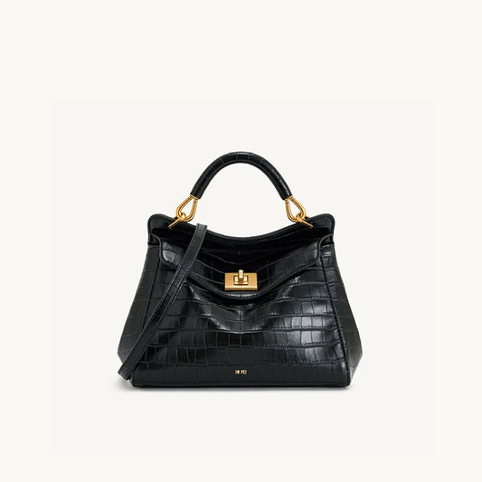 Spring&Autumn buckle bag niche fashion genuine leather shoulder crossbody bag buckle high-end versatile Women handbag