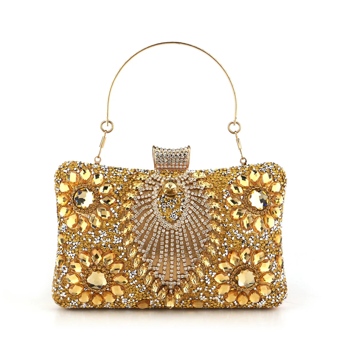 Flower One Side Glitter Tassel Women Evening Bags Diamonds Small Day Clutch Luxury New Chain Shoulder Handbags For Party