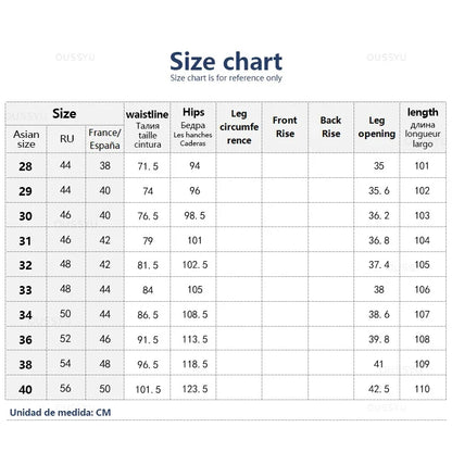 Brand Clothing High Quality Summer Cotton Men's Jeans Classic Business Straight Denim Black Pants Work Trouser Male Plus size 40