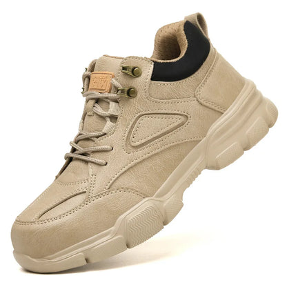Men Work Shoes Steel Toe Cap Safety Boots European Standard Anti-smash Anti-puncture Men Shoes Light Waterproof Safety Shoes