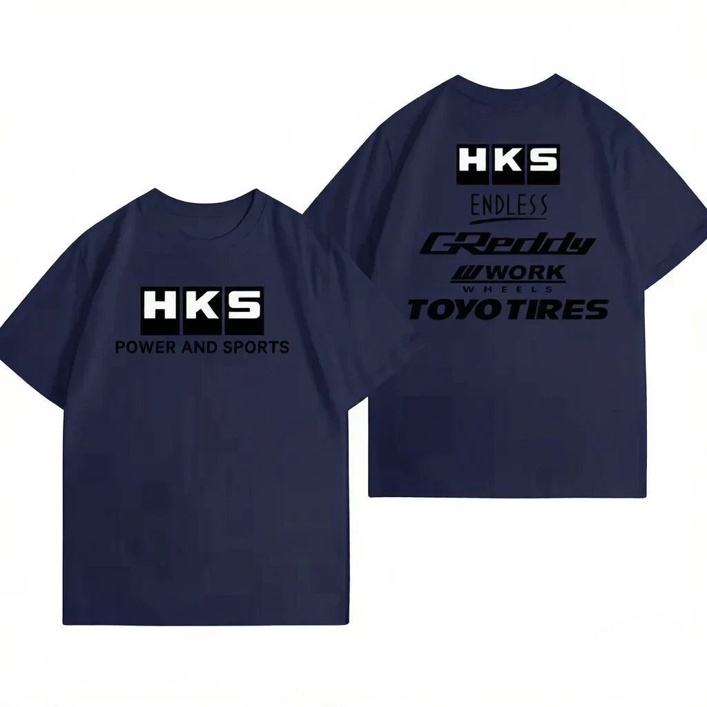 2025 Japan JDM Modified Car HKS ENDLESS Work Pure  Tshirt Men Women Short Sleeve Big Size Crewneck Top Man Tees Unisex