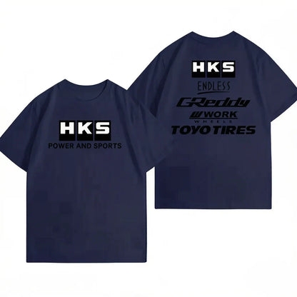 2025 Japan JDM Modified Car HKS ENDLESS Work Pure  Tshirt Men Women Short Sleeve Big Size Crewneck Top Man Tees Unisex