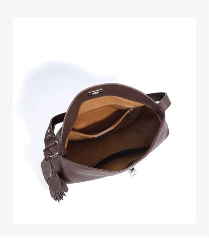 2026 Hot Top Grain Leather Spacious Tote Bag Fashionable Underarm Single Shoulder Crossbody Bag Women Chic Shopping Hobo Handbag
