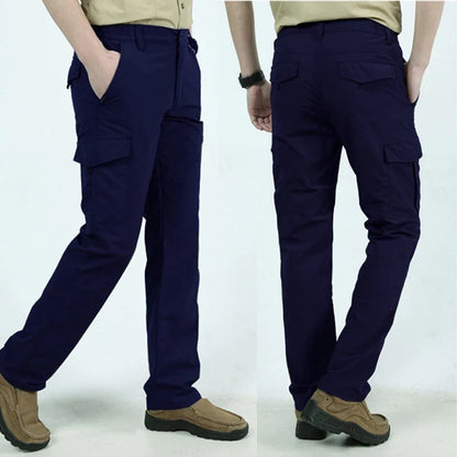 Summer Casual Lightweight Army Military Long Trousers Male Waterproof Quick Dry Cargo Camping Overalls Breathable Tactical Pants