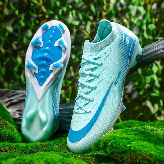 New Men Football Boots Match Indoor Breathable Ultralight Grass Cleats Soccer Shoes Long Spikes Sneakers Training Drop Shipping
