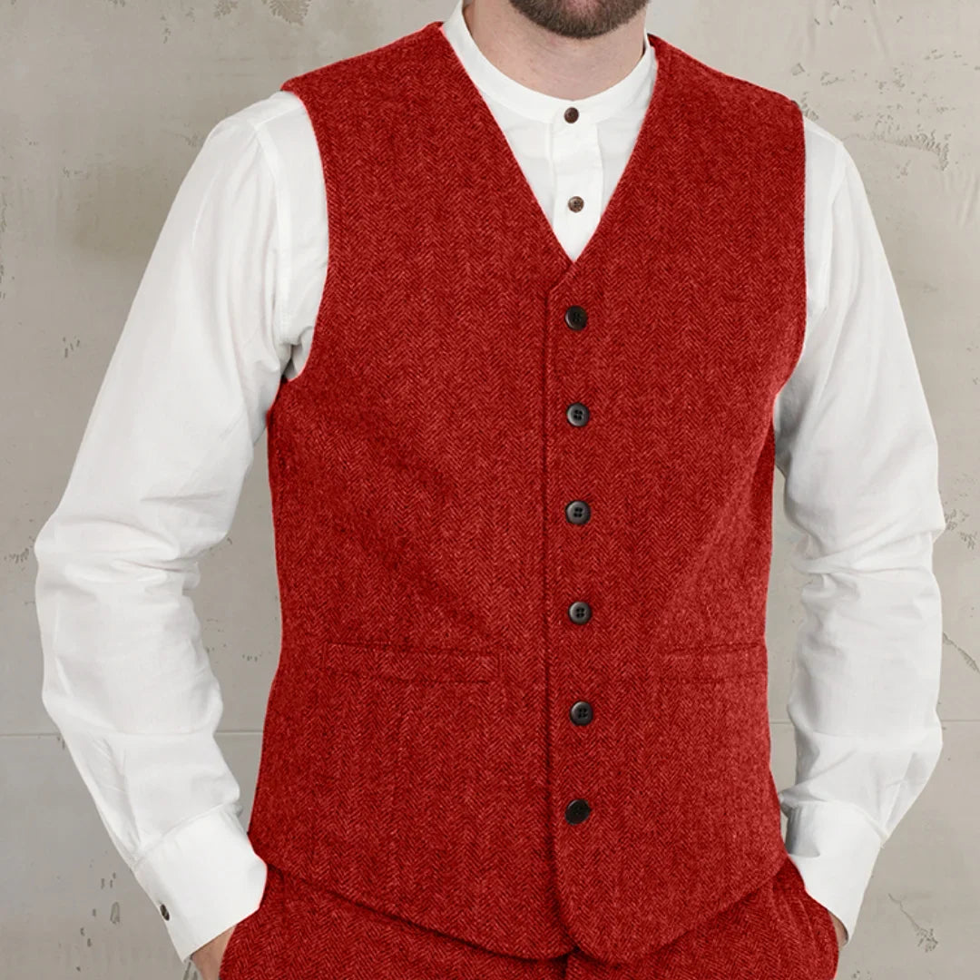 Men Vest Dark Gray Herringbone V Neck Waistcoat For Wedding Business Birthday Banquet Work Office Casual Daily Men Suit Vest
