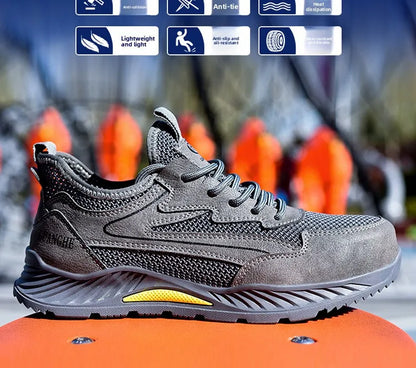 summer mesh safety shoes breathable work shoes industrial construction indestructible shoes for men steel toe safety work boots
