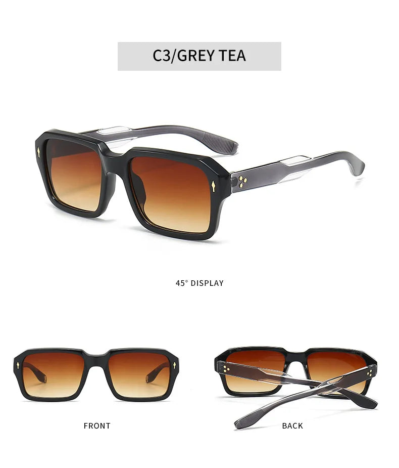 Square Sunglass Men Fashion Sunglasses Women 2025 Trendy Vintage Fashion Glasses Retro Gafas De Sol Hombre Lunette Soleil Femme