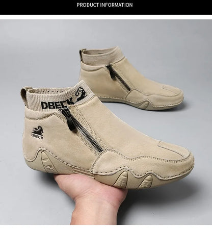 DBECK Men Sneakers Casual Shoes Male High Top Sneakers Winter Warm Designer Fashion Loafers Lace Up Shoes Men Ankle Boots