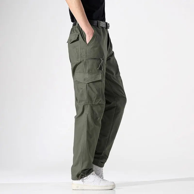 Men's Tactical Trousers Large Size Loose Casual Pants Running Overalls Men's Sweatpants Sports Hiking Outdoor Clothes Work Pants