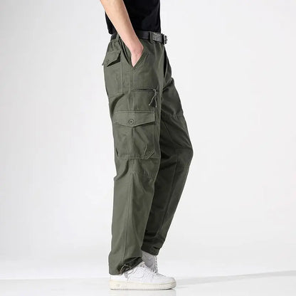 Men's Tactical Trousers Large Size Loose Casual Pants Running Overalls Men's Sweatpants Sports Hiking Outdoor Clothes Work Pants