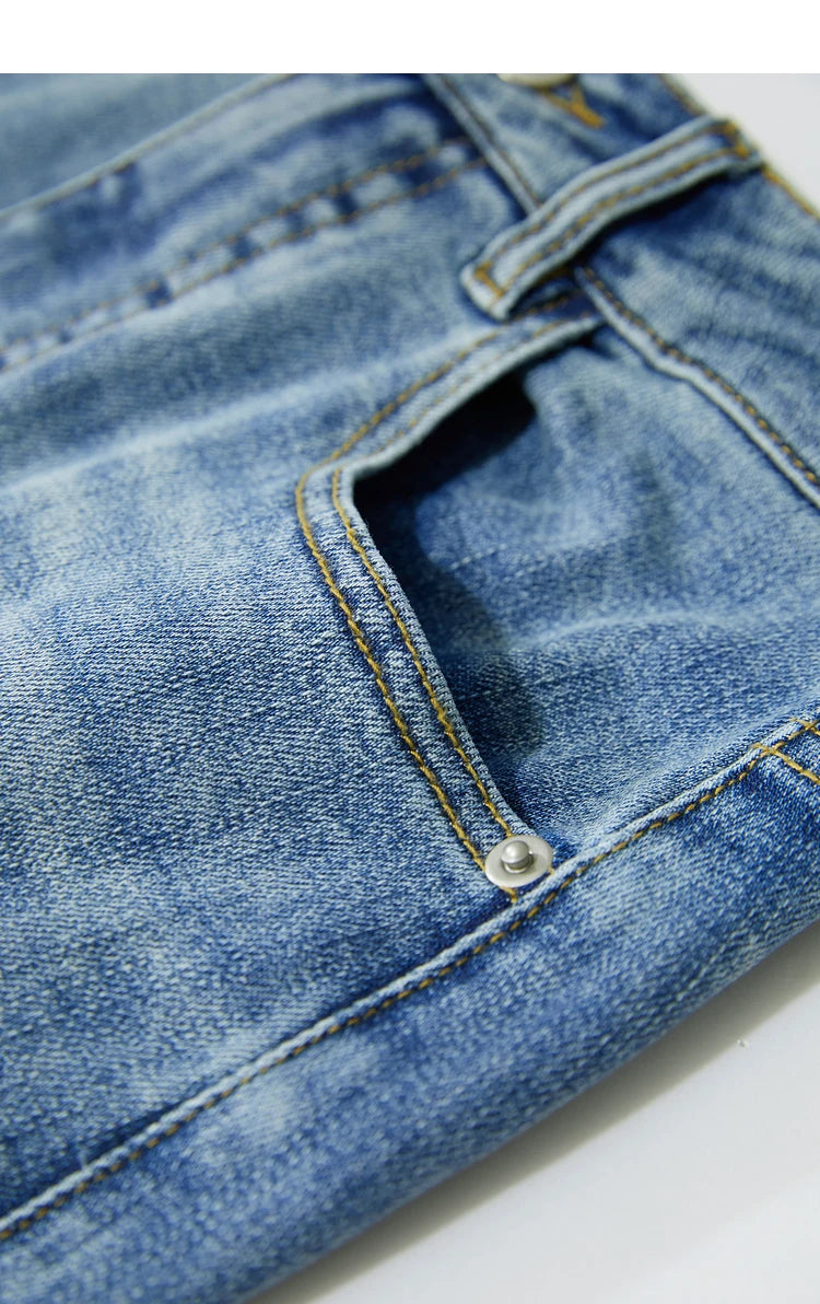 Minimalism 2024 Summer New Casual Denim Style Women Jeans Skirts Letters Embroidery Open Fork Female A-line Skirt 12442282