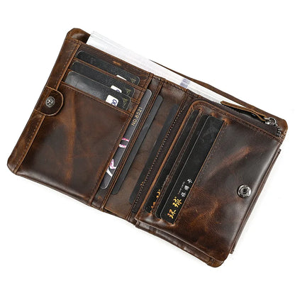 Portefeuille de luxe de marque de créateur pour homme, porte-cartes en cuir véritable souple, petit porte-monnaie pour pièces de monnaie et cartes de crédit, portefeuilles masculins à glisser dans les poches.