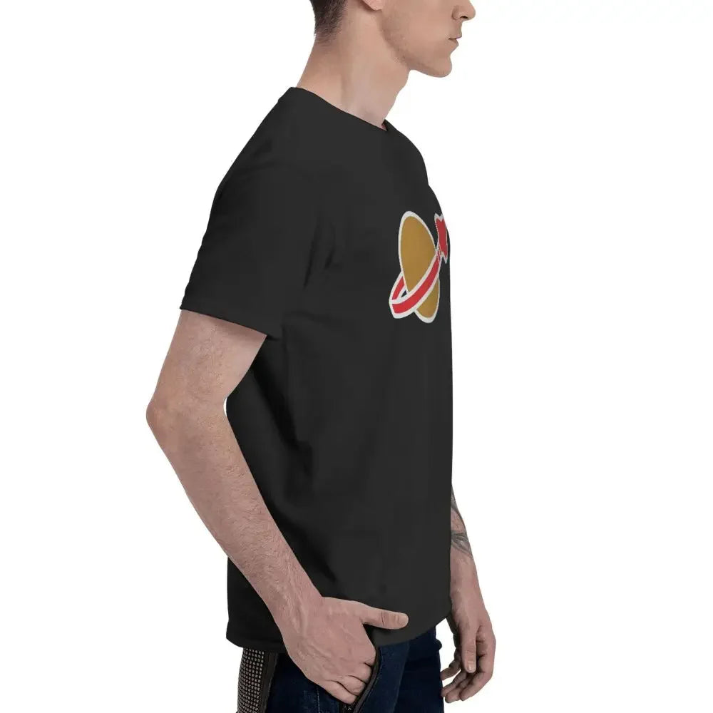 Classic Space Logo 100% Cotton T-shirt Male Classic T Shirts Men Round Neck Short Sleeve S-6XL