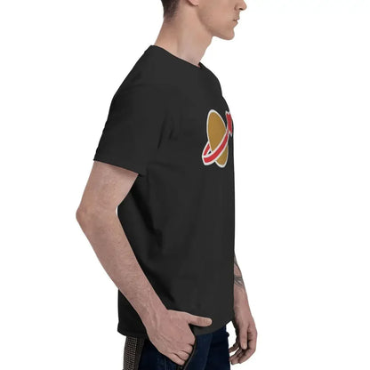 Classic Space Logo 100% Cotton T-shirt Male Classic T Shirts Men Round Neck Short Sleeve S-6XL