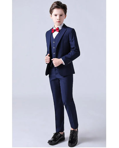 Top Quality Big Boys Suit For Wedding Teenager Kids Formal Tuxedo Dress Children Photograph Blazer Party Performance Costume