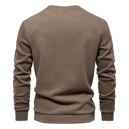 Mens Patckwork Cotton-blend Crew Neck Sweatshirts Fashion Casual Sport Round Neck Pullover Sweatshirt for Men