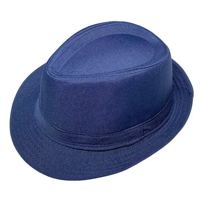 Summer Solid Bright Color Sun Hat British Jazz Hat Top Hat Men's Top Hat Winter Middle-aged and Elderly Jazz Warm Hat Fedora Hat