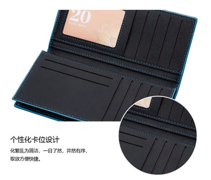 New Men's Wallet Thin Slim Wallet Long Male Business Clutch Bag Coin Purse Luxury Brand Men Wallet Carteira Masculina Cardholder