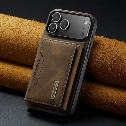 Luxury Leather Phone Case for IPhone 17 Pro Max Air16E 16 14 15 Plus 13 12 11 Pro Max Magnetic Detachable Card Stand Wallet