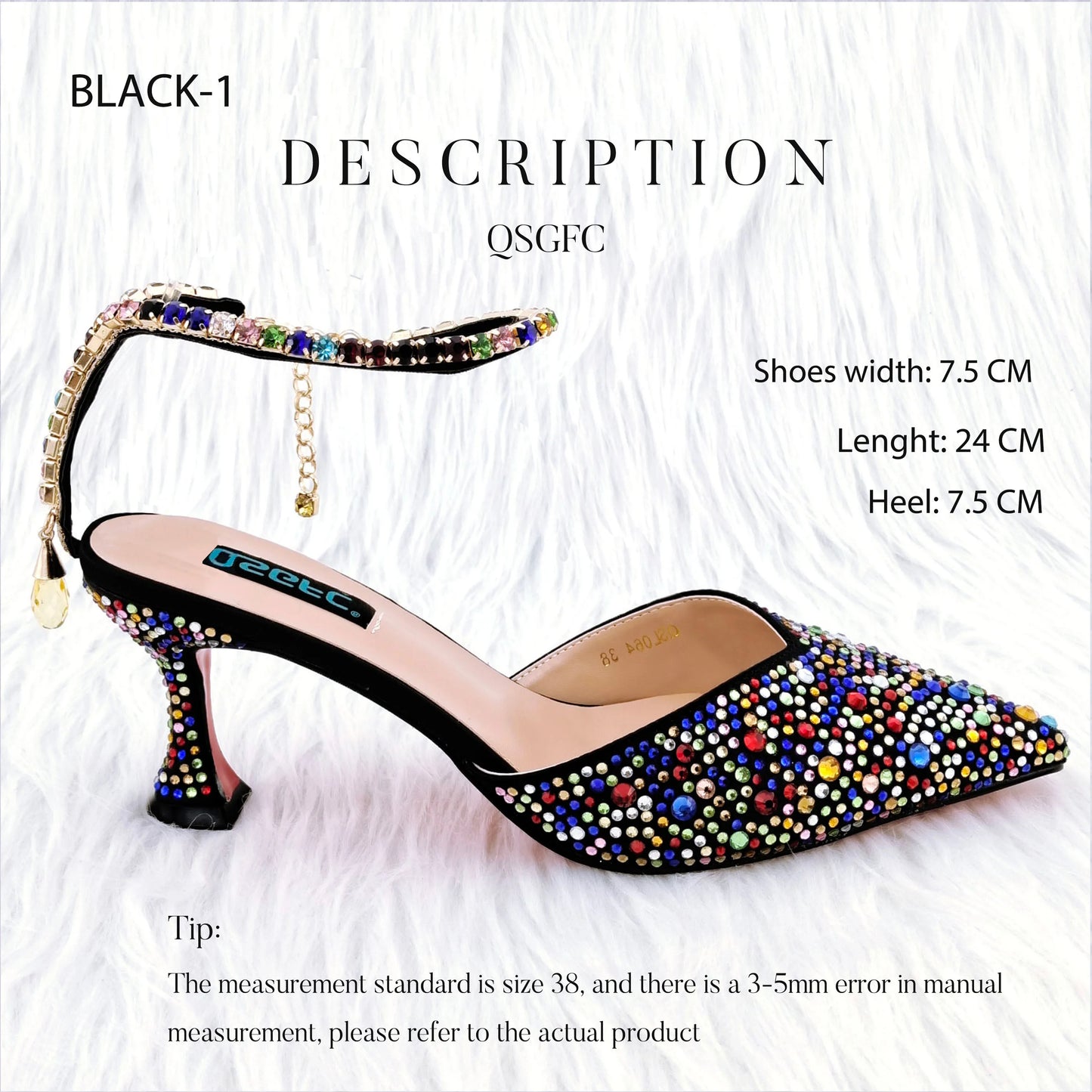 New Gold Glitter Fabric Pointed Toe High Heels With A Variety Of Shapes Of Rhinestones Fashion Party Ladies Shoes And Bag