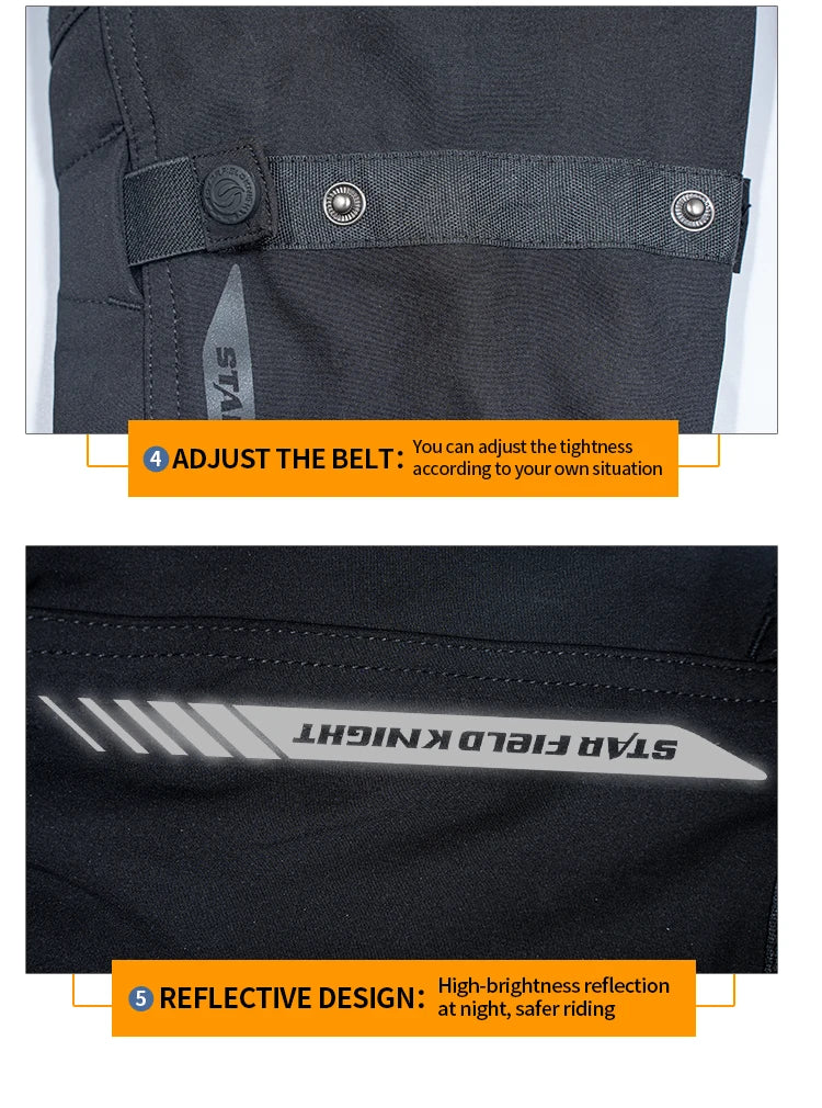 New Black Motorcycle Pants Riding Men Equipemt Summer Breathable Trousers With CE Protection Armor Wearing Gears Accessories
