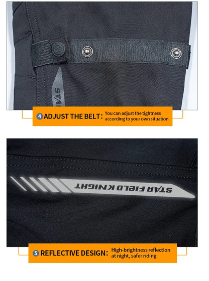New Black Motorcycle Pants Riding Men Equipemt Summer Breathable Trousers With CE Protection Armor Wearing Gears Accessories