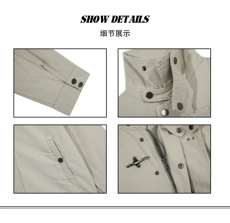 Harajuku Retro Black Gothic High Street Airplane Buckle Jacket for Men and Women Korean Fashion Y2k American Retro Casual Jacket
