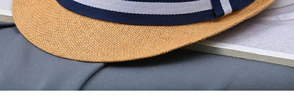 New Hat Men Summer Short Shading Fashion Jazz Gentleman Hat Middle-aged and Old Outdoor Leisure Joker Hat