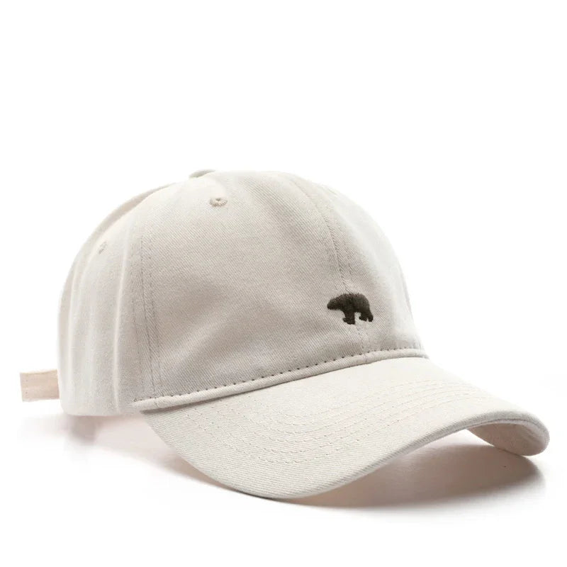 Spring Summer Baseball Cap for Women and Men Polar Bear Embroidery Hip Hop Snapback Caps Cotton Sun Hats Unisex Casual Visor Hat