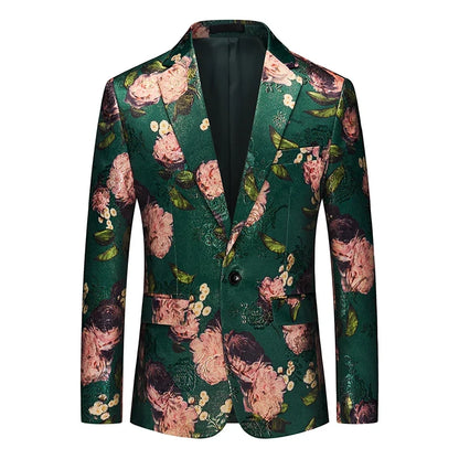 Men's business casual suit coat 2023 spring new Blazer wedding fashion host party party party social suit large suit M-6XL