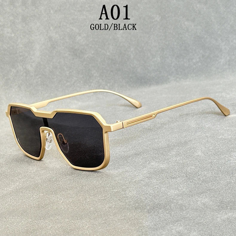 Heavy Metal Sunglasses For Men Steampunk Fashion Glasses Vintage Shades Retro Square Gafas De Sol Hombre Lunette De Soleil Homme