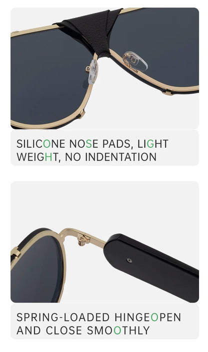 2025 New Toad Mirror Men's Retro Rimless Alloy Legs Sun Glasses Male Pilot Sunglasses Women Driving UV400 Eyewears Gafas De Sol