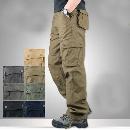 6 Pockets Tactical Cargo Pants Men's Loose Trousers Joggers  Hunting Large Size Casual Pants For Male Outdoor Work Overalls