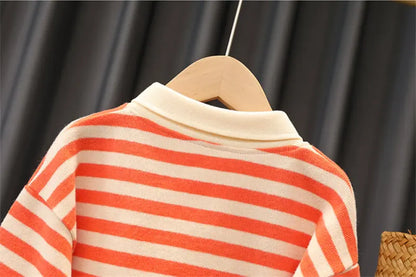 New Spring Autumn Kids Boys Clothes Strips Hoodies Jeans 2Pcs/Set Outfit Infant Kids Sport Casual Clothing Tracksuits 0-5 Years